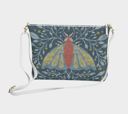 Rustic Moth Vegan Leather Crossbody purse