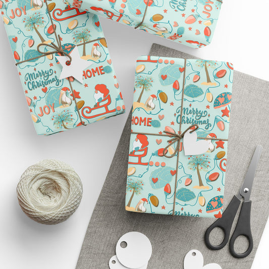 Coastal Christmas Wrapping Paper